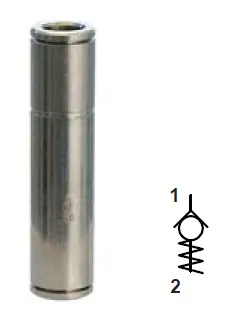 HC150006 Priama spojka so spätným ventilom, 2x6mm
