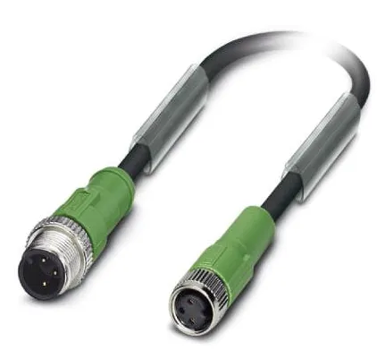 1415525 SAC-3P-M12MS/0,3-PVC/M 8FS Kábel s konektorom M12/M8 3pin/3pin,priamy/priamy, 0,3m