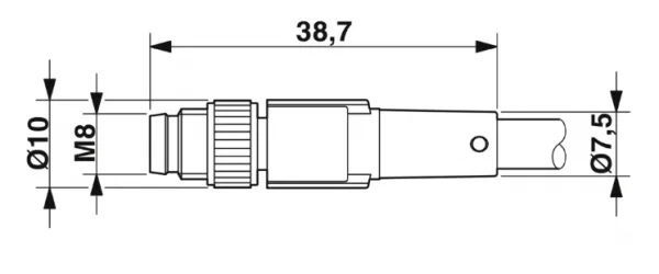 1415556 SAC-4P-M 8MS/0,3-PVC/M 8FS Kábel s konektorom M8/M8, 4pin/4pin,priamy/priamy, 0,3m
