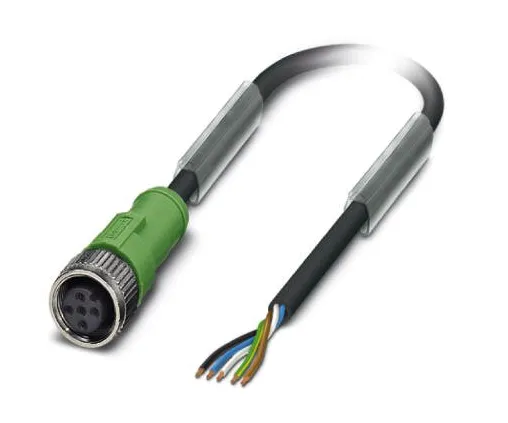 1669848 SAC-5P- 5,0-PUR/M12FS Kábel s konektorom M12/5pin/priamy /voľný koniec kábla, 5m