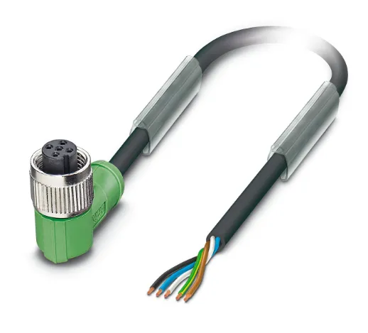 1415689 SAC-5P-10,0-PVC/M12FR Kábel s konektorom M12/5pin, uhlový /voľný koniec kábla, 10m