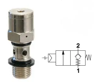 HC341218 Uzatvárací ventil, von,/vnu.závit G1/2 , G1/8