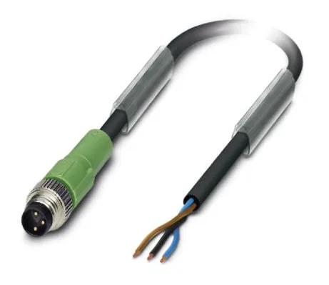 1681680 SAC-3P-M 8MS/5,0-PUR Kábel s konektorom M8/3pin, priamy /voľný koniec kábla, 5m