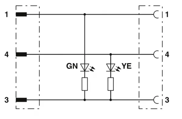 1693351 SAC-3P-M 8MS/ 0,3-PUR/M12FR-2L Kábel s konek. M8/M12, 3pin/3pin,priamy/uhlový,0,3m