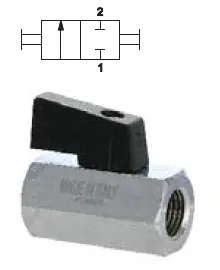 HC070038 Guľový ventil mini vnútorný závit, 2xG3/8