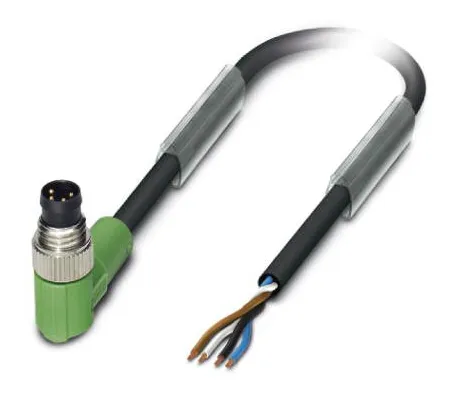 1415549 SAC-4P-M 8MR/10,0-PVC Kábel s konektorom M8/4pin, uhlový /voľný koniec kábla, 10m