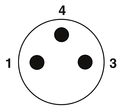 1693351 SAC-3P-M 8MS/ 0,3-PUR/M12FR-2L Kábel s konek. M8/M12, 3pin/3pin,priamy/uhlový,0,3m