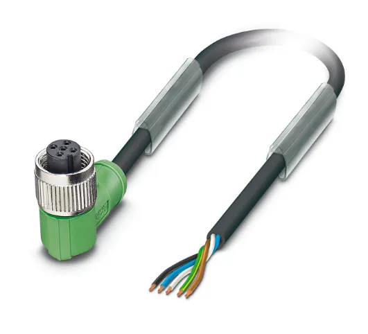 1669851 SAC-5P- 1,5-PUR/M12FR Kábel s konektorom M12/5pin, uhlový/voľný koniec kábla, 1,5m