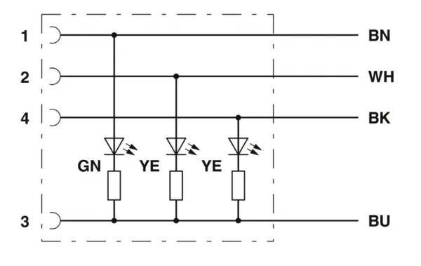 1415610 SAC-4P- 3,0-PVC/M12FR-3L Kábel s konek. M12/4pin, uhlový/voľný koniec kábla, 3m
