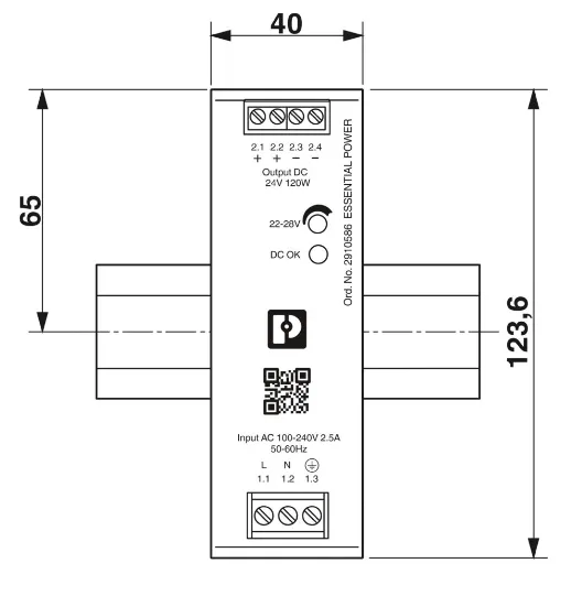 2910586 ESSENTIAL-PS/1AC/24DC/120W/EE - Napájací zdroj