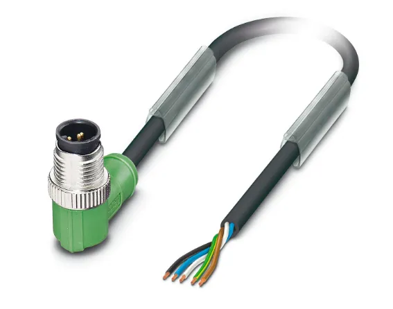 1415680 SAC-5P-M12MR/3,0-PVC Kábel s konektorom M12/5pin, uhlový /voľný koniec kábla, 3m