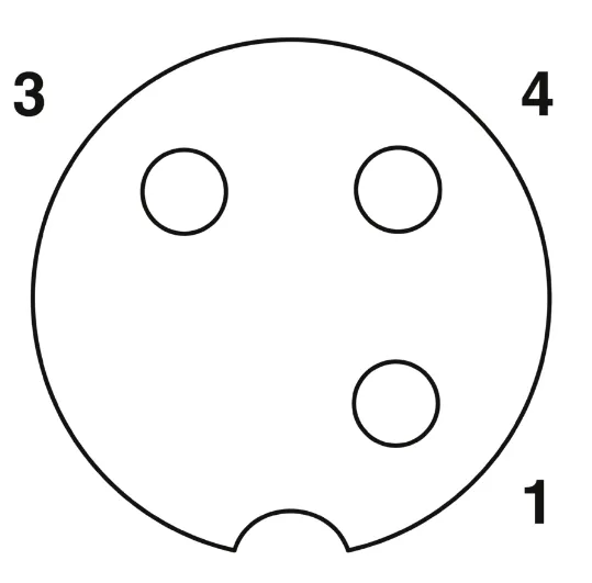 1694525 SAC-3P- 5,0-PUR/M12FR Kábel s konek. M12/3pin, uhlový /voľný koniec kábla, 5m