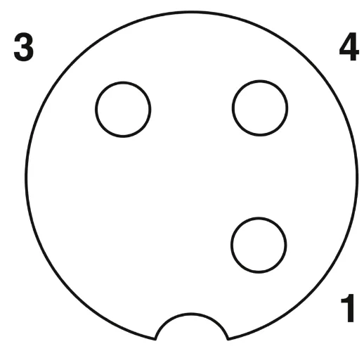 1414580 SAC-3P-M12MS/ 0,3-PVC/M12FR Kábel s konekt.M12/M12, 3pin/3pin,priamy/uhlový, 0,3m