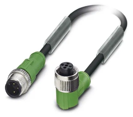 1414580 SAC-3P-M12MS/ 0,3-PVC/M12FR Kábel s konekt.M12/M12, 3pin/3pin,priamy/uhlový, 0,3m
