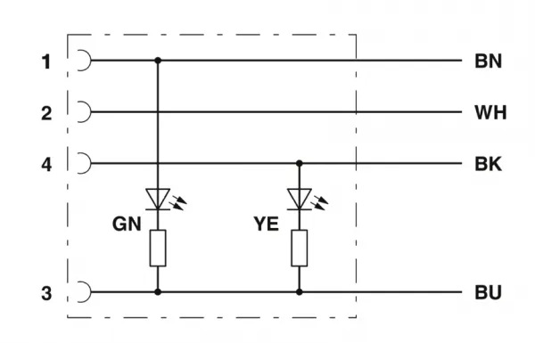 1694813 SAC-4P- 3,0-PUR/M12FS-2L Kábel s konek. M12/4pin/priamy /voľný koniec kábla, 3m