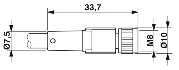 1415880 SAC-3P-M 8MS/ 3,0-PVC/M 8FS Kábel s konek. M8/M8, 3pin/3pin,priamy/priamy, 3m