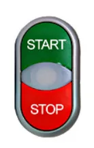 M22-DDL-GR-GB1/GB0 216702 Dvojité tlačidlo vratné, podsv., zelené/červené,“Start/Stop”