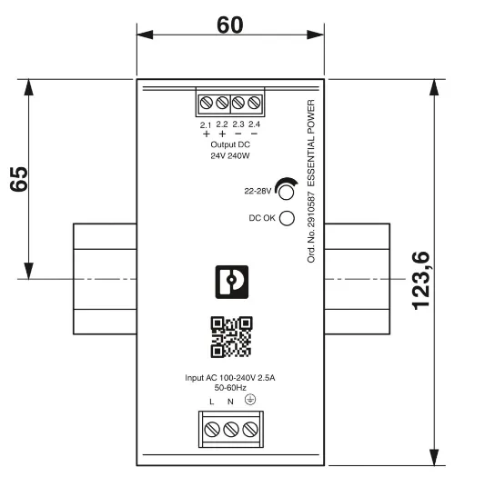 2910587 ESSENTIAL-PS/1AC/24DC/240W/EE - Napájací zdroj