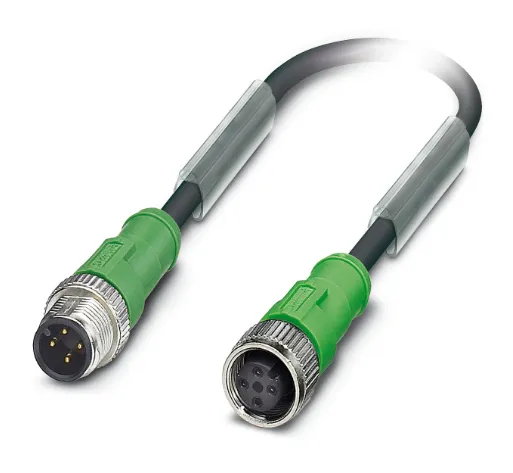 1668357 SAC-4P-M12MS/ 0,3-PUR/M12FS Kábel s konek. M12/M12, 4pin/4pin,priamy/priamy, 0,3m