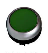 216596 M22-D-G. Ovládacia hlavica plochého tlačidla zelená, vratná.