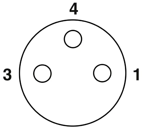 1415538 SAC-3P-M12MR/0,3-PVC/M 8FR Kábel s konektorom M12/M8 3pin/3pin,uhlový/uhlový, 0,3m