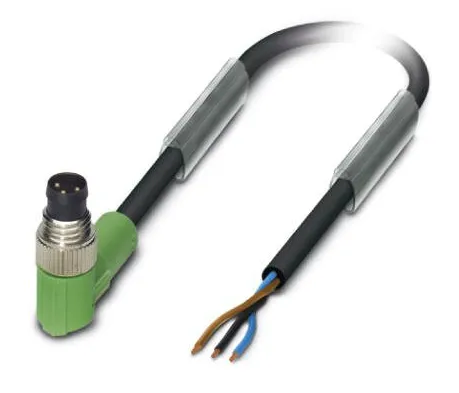 1681703 SAC-3P-M 8MR/3,0-PUR Kábel s konektorom M8/3pin, uhlový /voľný koniec kábla, 3m