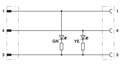 1415897 SAC-3P-M 8MS/0,6-PVC/M 8FR-2L Kábel s konek. M8/M8, 3pin/3pin,priamy/uhlový, 0,6m