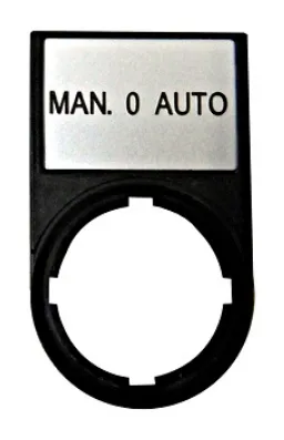 M22S-ST-GB12 216501 Štítok s nosičom 30x50, s popisom: MAN 0 AUTO