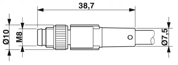 1415879 SAC-3P-M 8MS/ 1,5-PVC/M 8FS Kábel s konek. M8/M8, 3pin/3pin,priamy/priamy, 1,5m