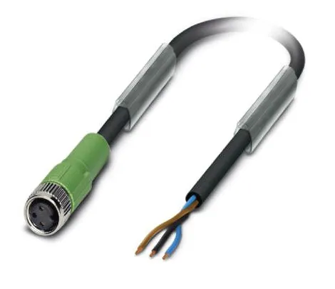 1669725 SAC-3P- 3,0-PUR/M 8FS Kábel s konektorom M8/3pin/priamy /voľný koniec kábla, 3m