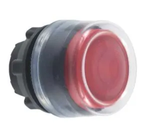 ZB5 AP4  Ovládač stláčaci s návratom, červený, zarovnaný, nepresvetlený s ochranným krytom