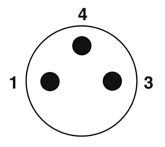 1682472 SAC-3P-M 8MR/ 0,6-PUR/M12FR-2L Kábel s konek. M8/M12, 3pin/3pin,uhlový/uhlový,0,6m