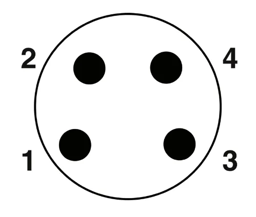 1415558 AC-4P-M 8MS/1,5-PVC/M 8FS Kábel s konektorom M8/M8, 4pin/4pin,priamy/priamy, 1,5m