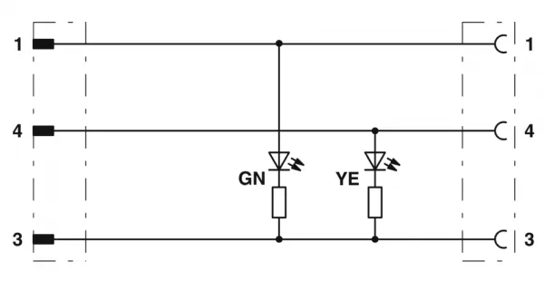 1682472 SAC-3P-M 8MR/ 0,6-PUR/M12FR-2L Kábel s konek. M8/M12, 3pin/3pin,uhlový/uhlový,0,6m