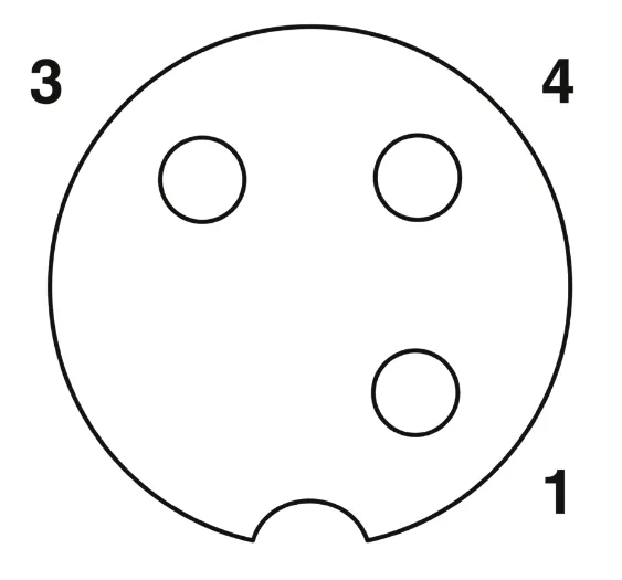 1682472 SAC-3P-M 8MR/ 0,6-PUR/M12FR-2L Kábel s konek. M8/M12, 3pin/3pin,uhlový/uhlový,0,6m