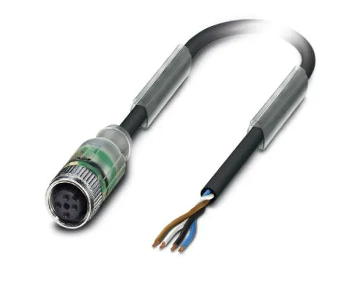 1415605 SAC-4P-10,0-PVC/M12FS-2L Kábel s konek. M12/4pin/priamy /voľný koniec kábla, 10m