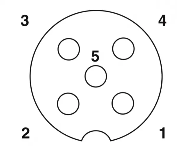 1681583 SAC-5P-M12MS/0,3-PUR/M12FS Kábel s konek. M12/M12, 5pin/5pin,priamy/priamy, 0,3m