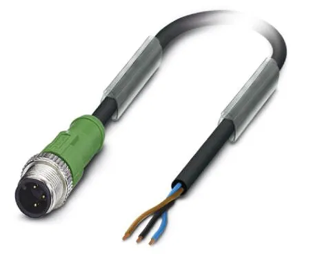 1668014 SAC-3P-M12MS/1,5-PUR Kábel s konektorom M12 /3pin/priamy /voľný koniec kábla, 1,5m