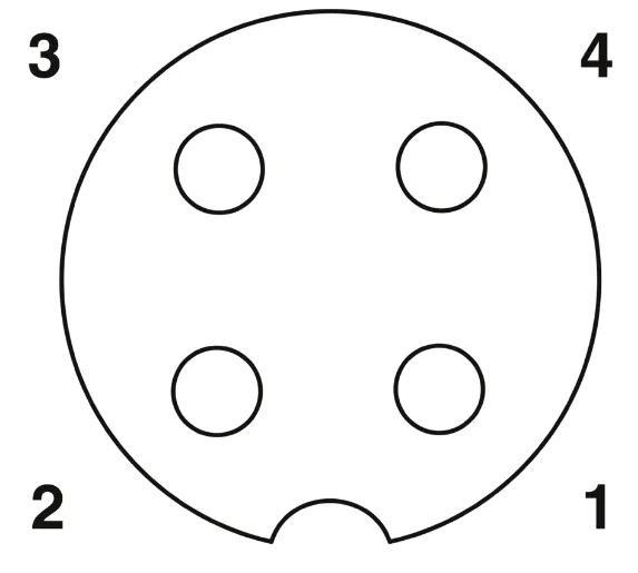 1415606 SAC-4P- 1,5-PVC/M12FR Kábel s konektorom M12/4pin, uhlový/voľný koniec kábla, 1,5m