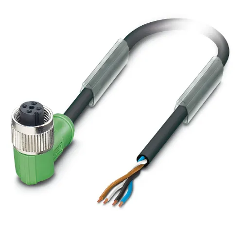 1415606 SAC-4P- 1,5-PVC/M12FR Kábel s konektorom M12/4pin, uhlový/voľný koniec kábla, 1,5m