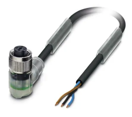 1414571 SAC-3P- 1,5-PVC/M12FR-2L Kábel s konekt. M12/3pin, uhlový/voľný koniec kábla, 1,5m