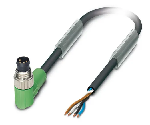 1694156 SAC-4P-M 8MR/10,0-PUR Kábel s konektorom M8/4pin, uhlový /voľný koniec kábla, 10m
