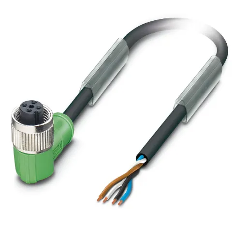 1693526 SAC-4P- 3,0-PVC/M12FR Kábel s konektorom M12/4pin/uhlový /voľný koniec kábla, 3m