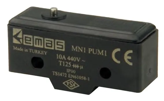 MN1PUM1 Miniatúrny koncový spínač s prepín. kontaktom