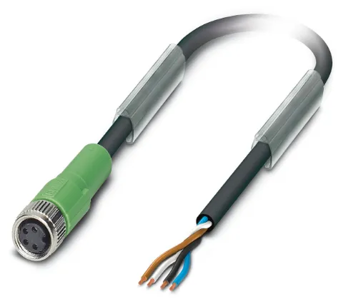 1681855 SAC-4P- 3,0-PUR/M 8FS Kábel s konektorom M8/4pin/priamy /voľný koniec kábla, 3m