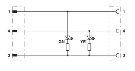 1415902 SAC-3P-M 8MR/0,6-PVC/M 8FR-2L Kábel s konek. M8/M8, 3pin/3pin,uhlový/uhlový, 0,6m