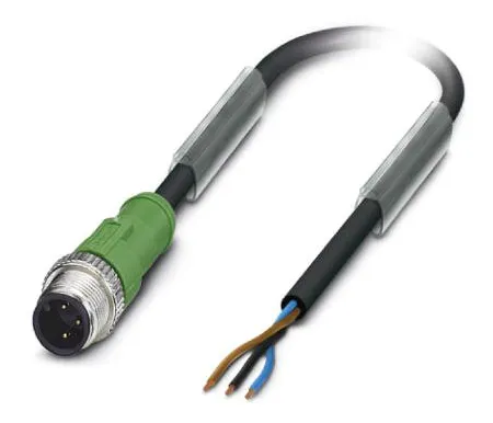 1682566 SAC-3P-M12MS/10,0-PUR Kábel s konektorom M12/3pin/priamy /voľný koniec kábla, 10m