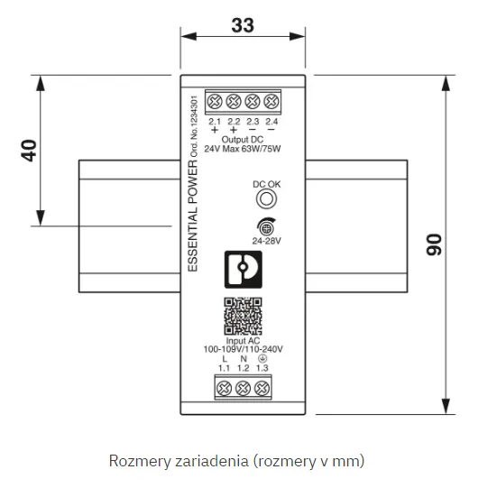 1234301 PS-EE-2G/1AC/24DC/75W/SC - Napájací zdroj