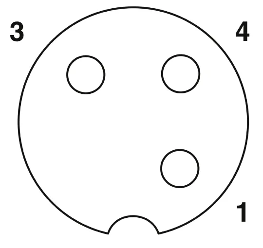 1694428 SAC-3P-10,0-PUR/M12FR-2L Kábel s konek. M12/3pin, uhlový /voľný koniec kábla, 10m