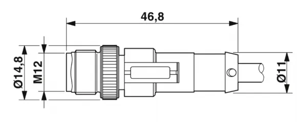 1668823 SAC-3P-M12MS/3,0-PUR/M 8FS Kábel s konektorom M12/M8, 3pin/3pin,priamy/priamy, 3m